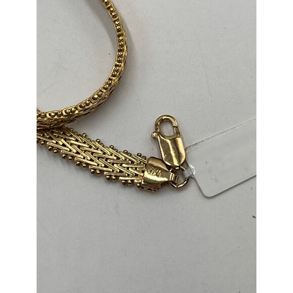 Italy Vermeil Sterling Silver .925 Gold Plated Signed Italy Bracelet - Picture 11 of 12